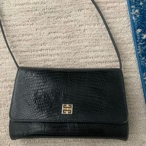 Vintage Givenchy Black Leather Crossbody